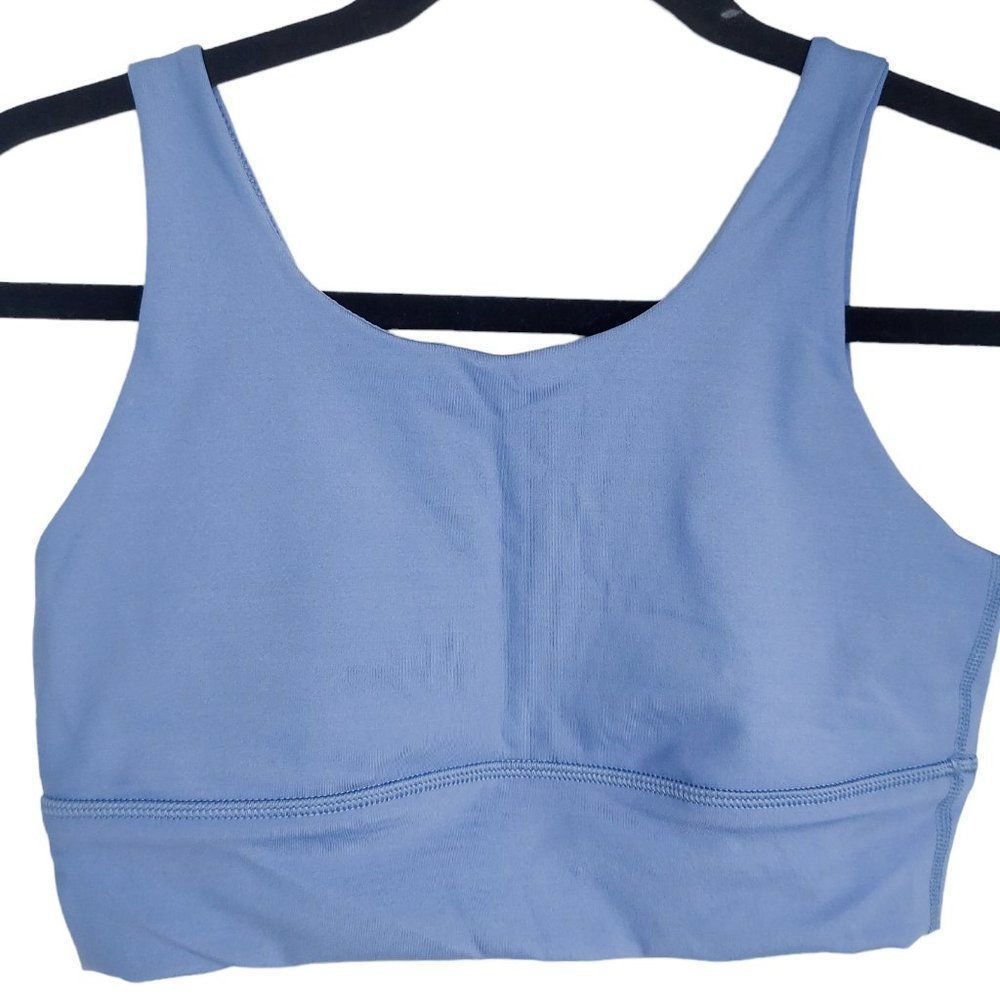 AERIE NWT Offline 'The Hugger' High Support Sports Bra Keyhole Back Light Blue